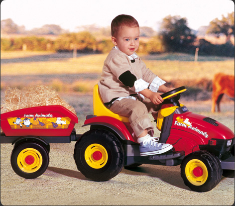 Tractor copii Farm Animals cu baterie de 6V - Peg Perego